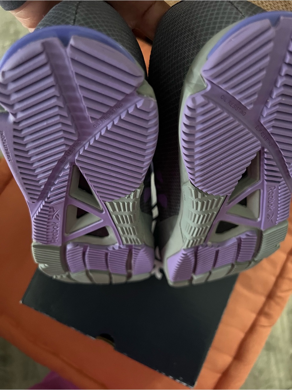 Reebok Grey and Purple Athletic Work Shoe - Picture 8 of 9